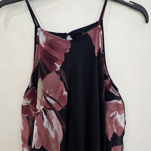 Floral Halter Dress Navy And Purple / Pink Size Small Summer Dress - Picture 3 of 6